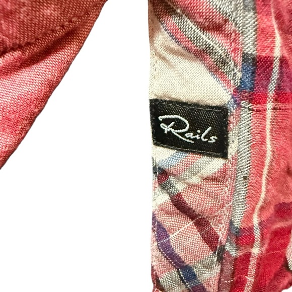 Rails | Red Plaid Double Lined Button Down Shirt | Sz XS - Picture 5 of 9